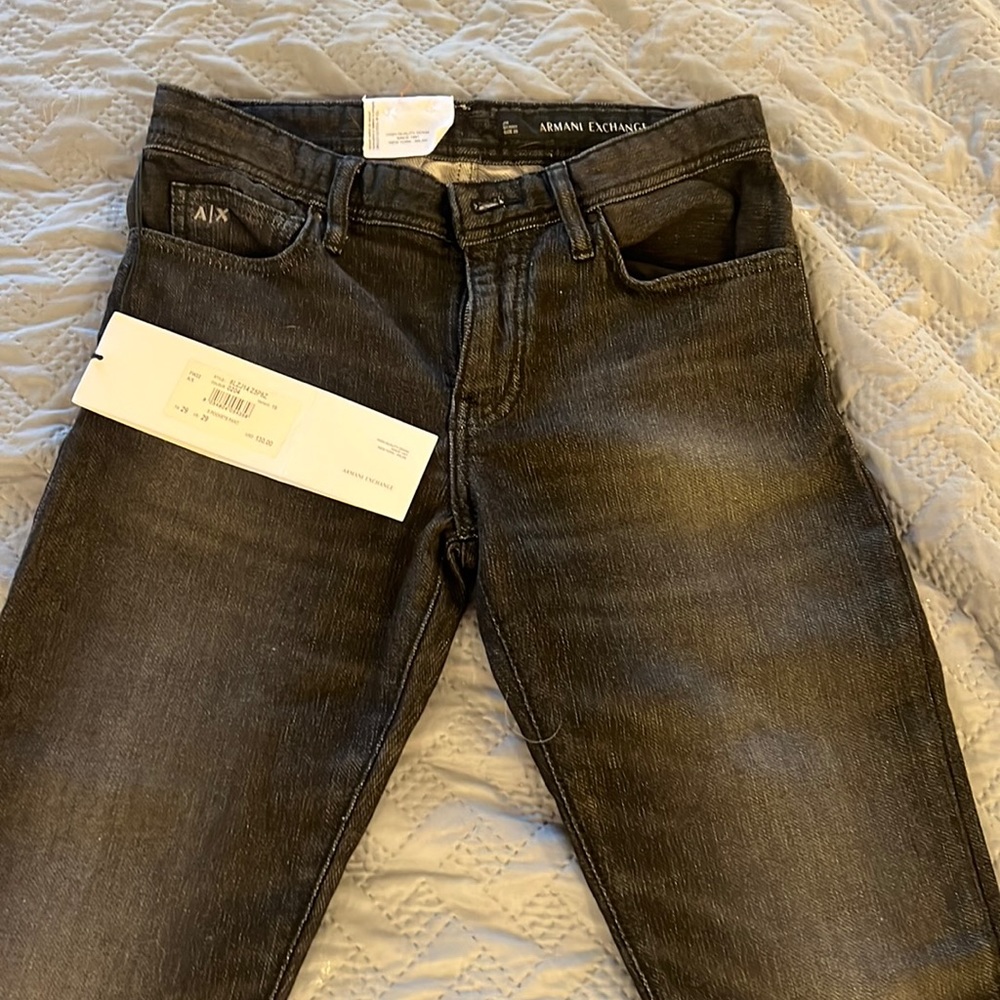 Armani Jean men black skinny size 29 new